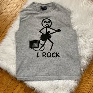 Seattle Cotton L Sleeveless Tee Gray I Rock